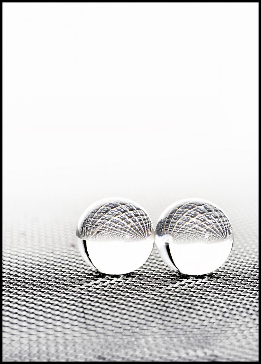 Bildverkstad Concept with balls on fantasy background Poster
