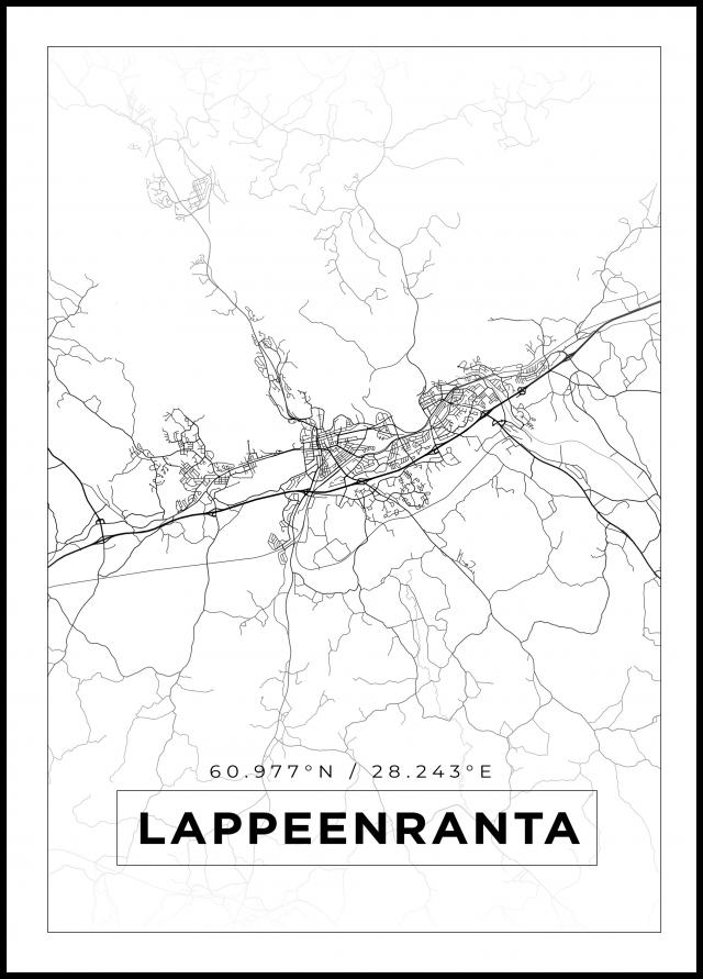 Bildverkstad Map - Lappeenranta - White Poster