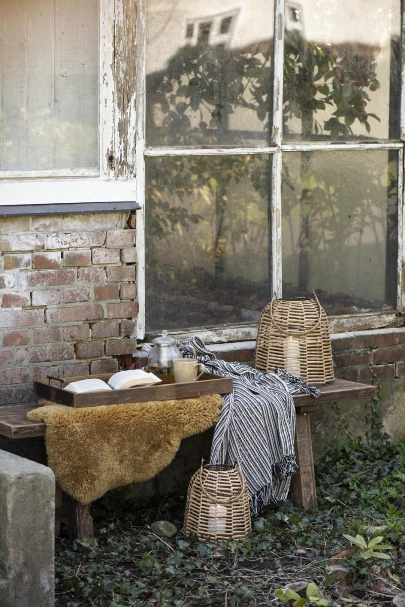 IB Laursen Plaid Stripes - Zwart/Beige 130x160 cm