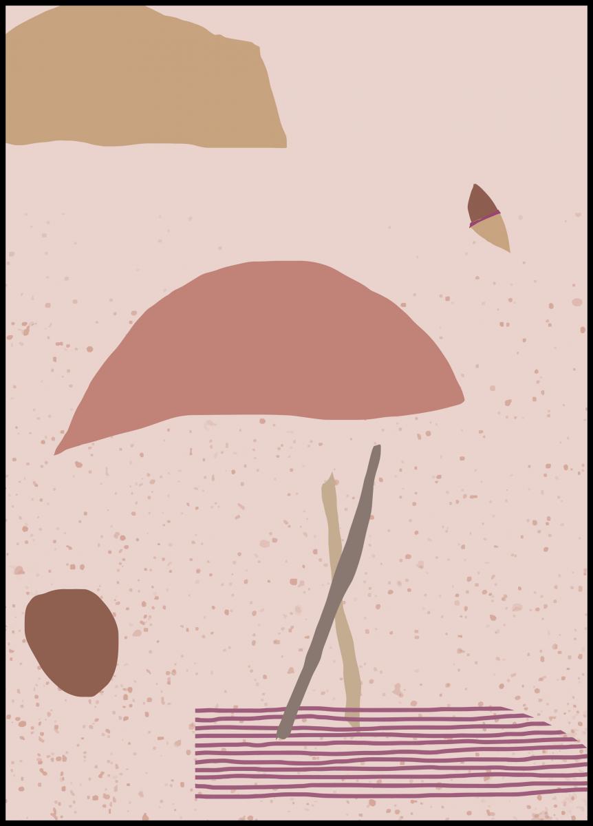 Bildverkstad Abstract Art - Pink Poster