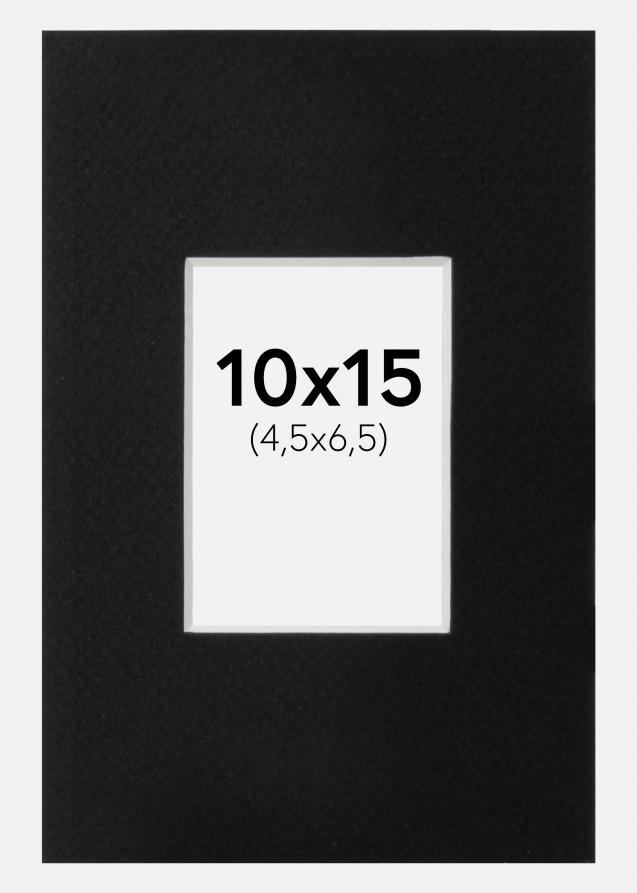 Galleri 1 Passe-partout Zwart (Witte kern) 10x15 cm (4,5x6,5)