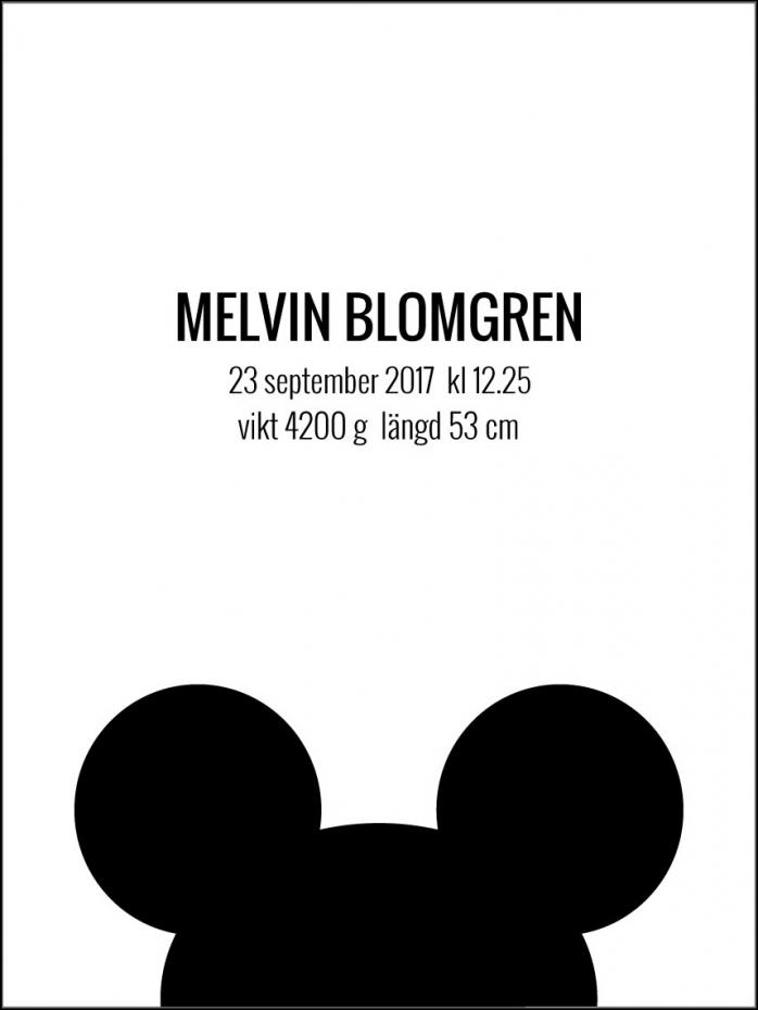 Personlig poster Mouse Ears