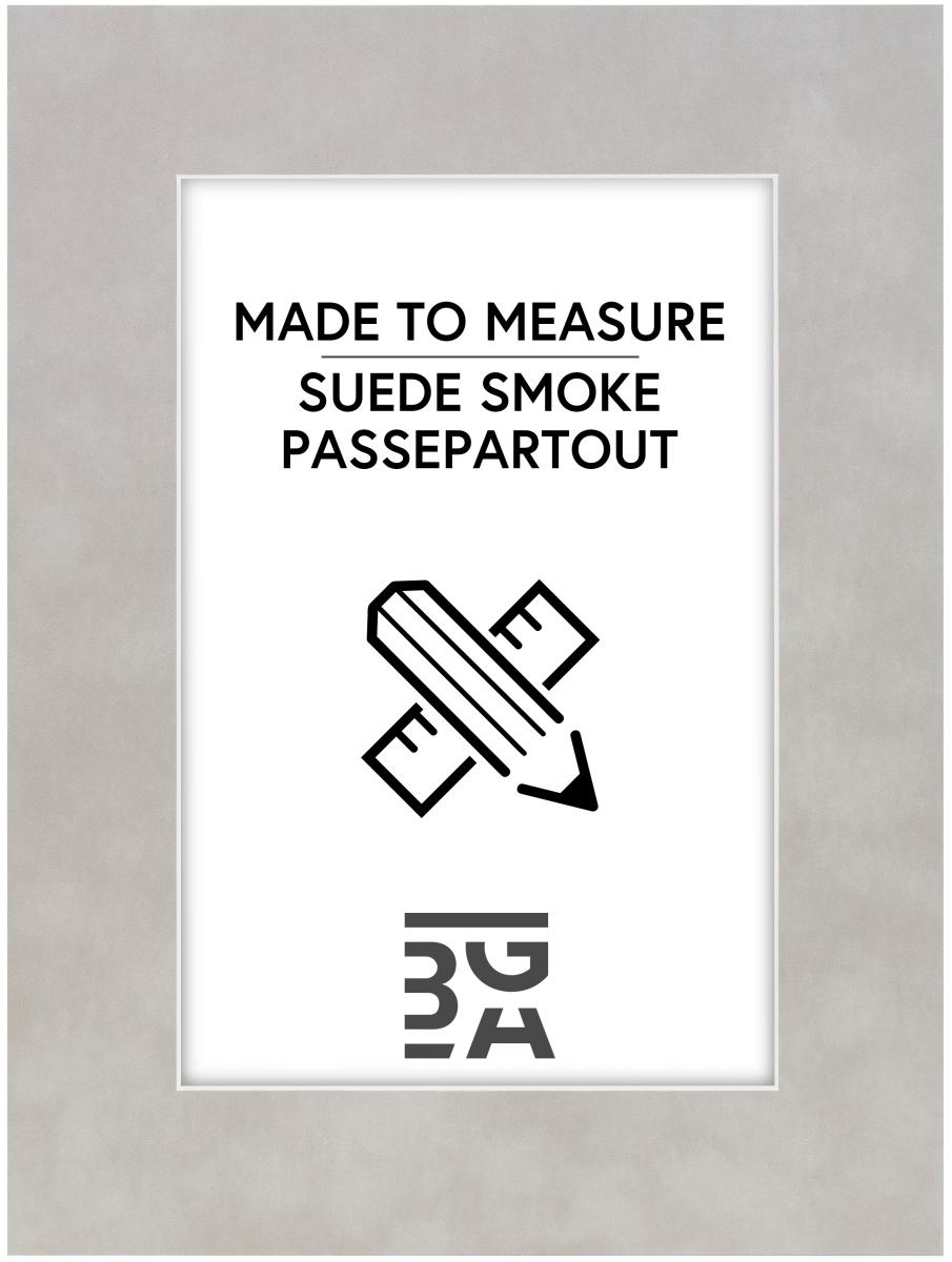 Egen tillverkning - Passepartouter Passe-partout Suede Smoke - Op maat gemaakt