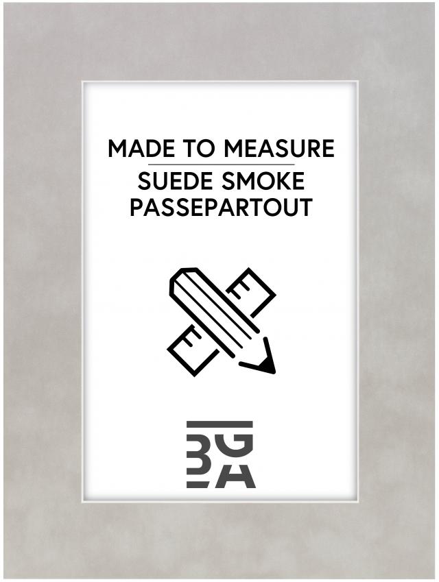 Egen tillverkning - Passepartouter Passe-partout Suede Smoke - Op maat gemaakt