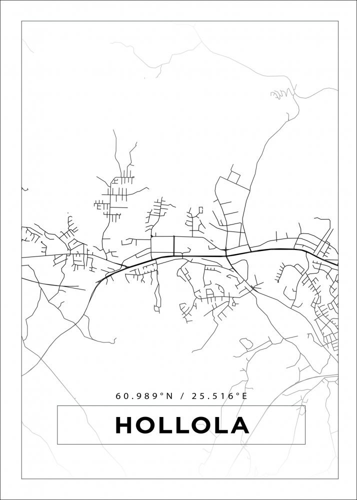 Bildverkstad Map - Hollola - White Poster