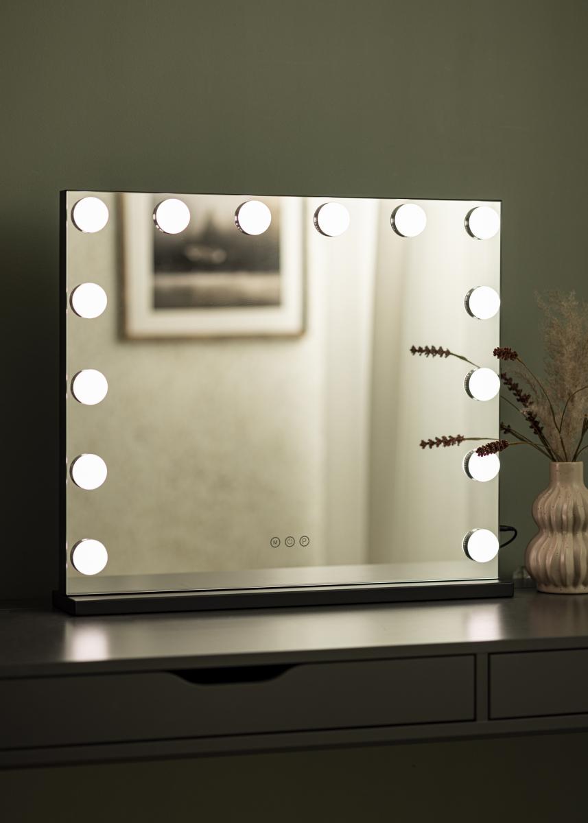 KAILA KAILA Make-up spiegel Base LED 14 Zwart 65x56 cm