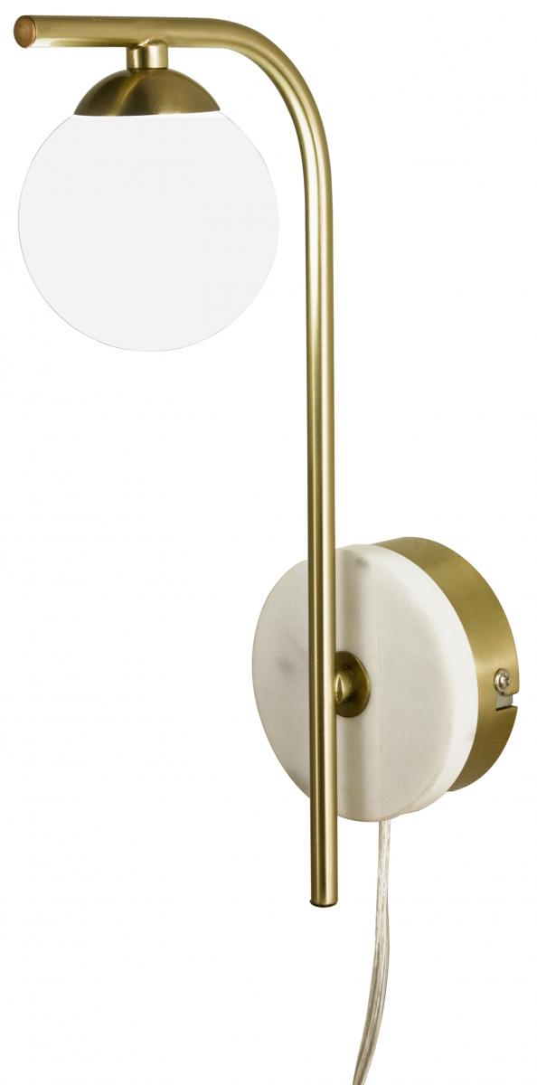 Aneta Belysning Wandlamp Orfeus - Messing/Marmer