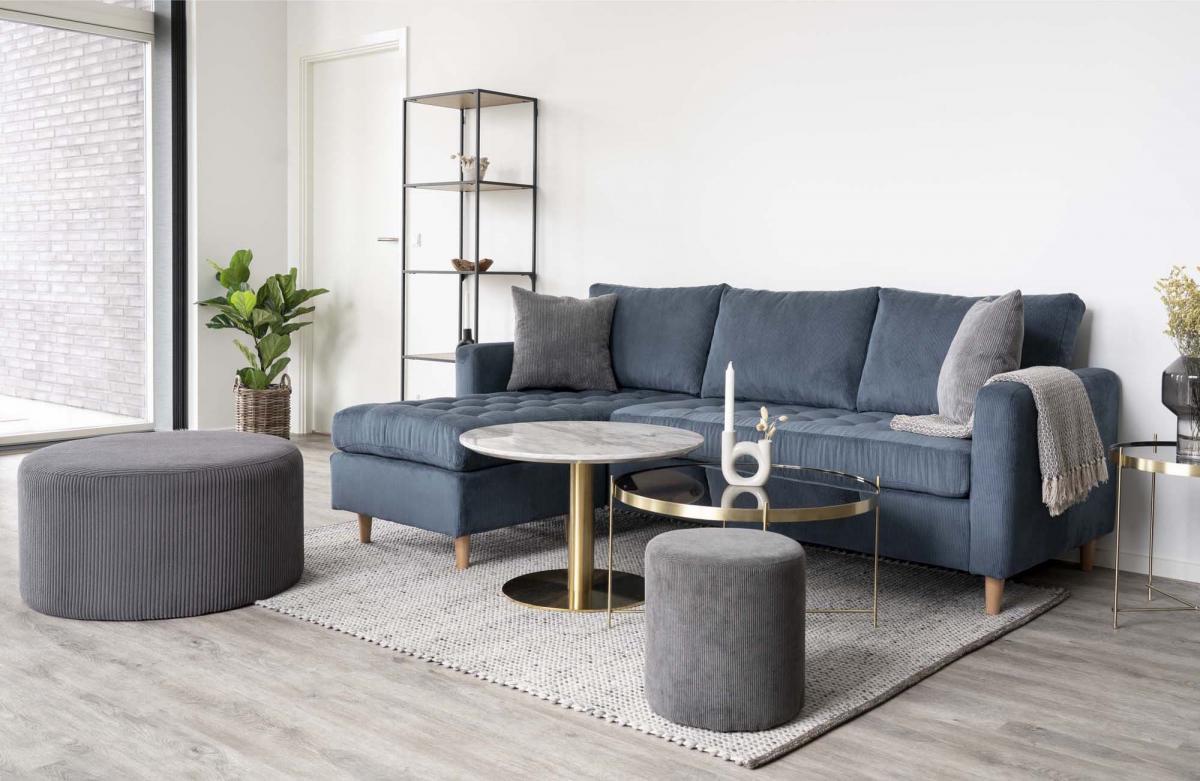 House Nordic Salontafel Bolzano 70x70 cm - Marmer/Messing