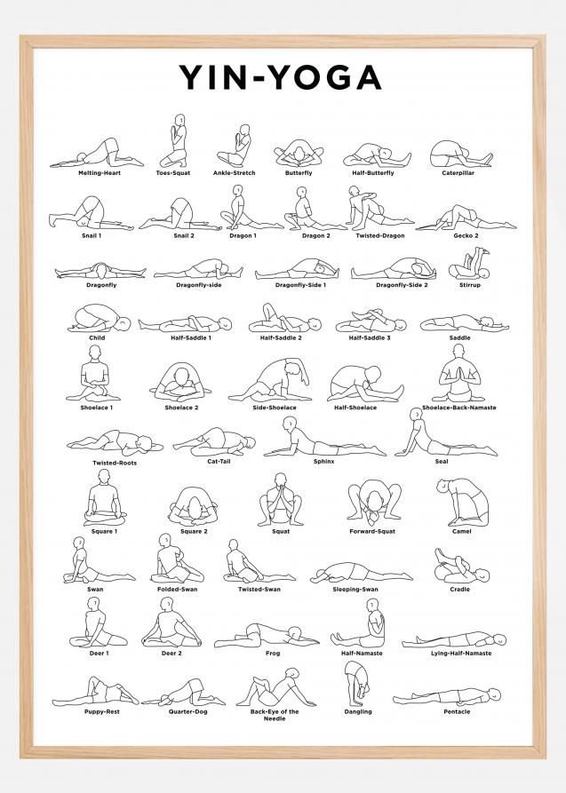 Bildverkstad Yoga - White Poster