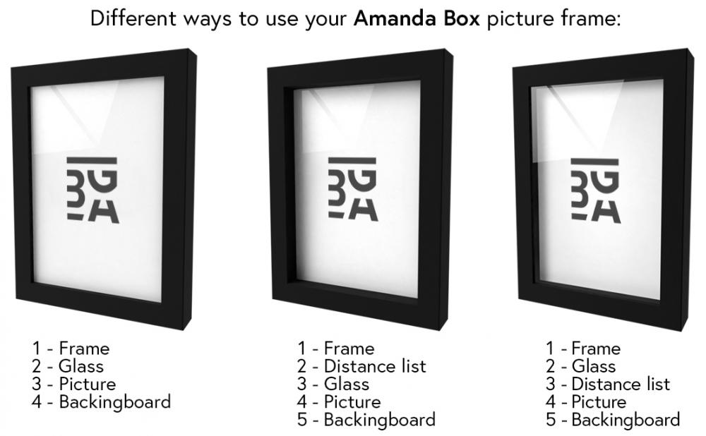 Artlink Fotolijst Amanda Box Zwart 25x50 cm