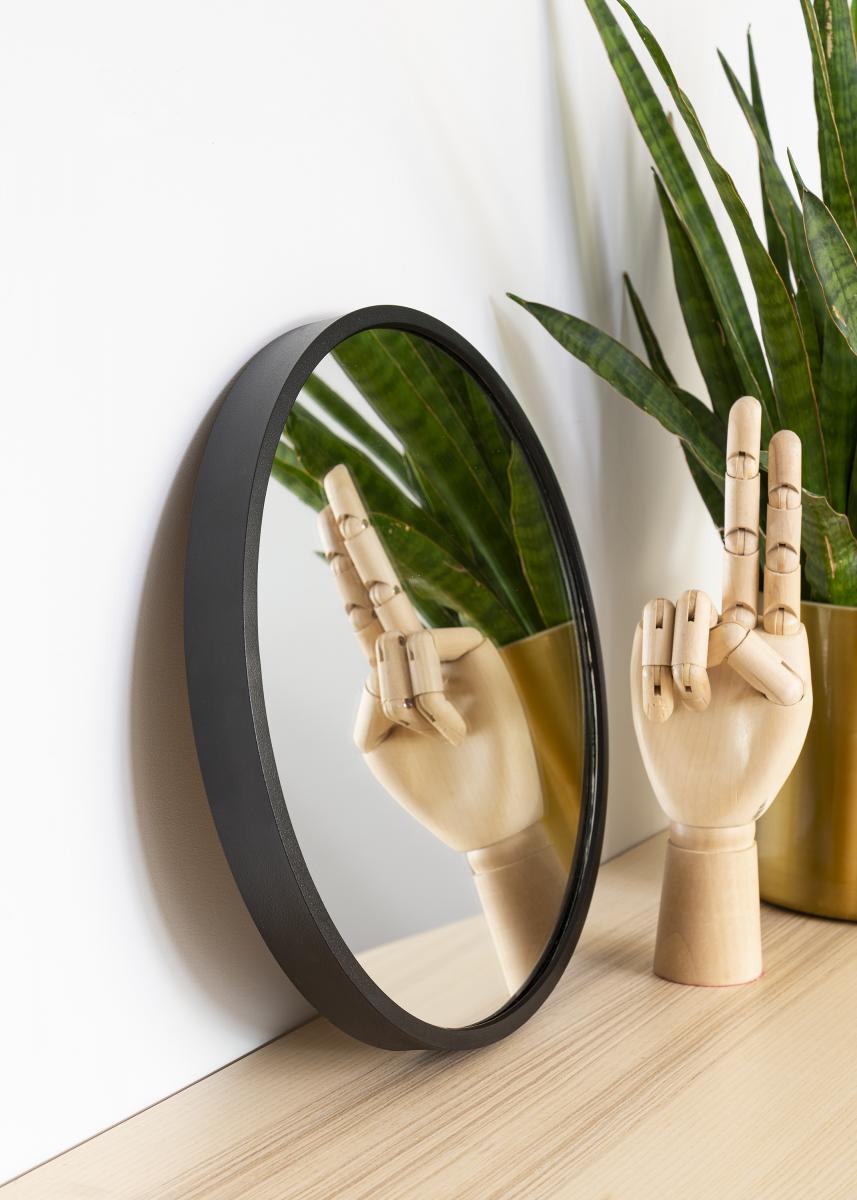 KAILA KAILA Round Mirror - Edge Black 30 cm Ø