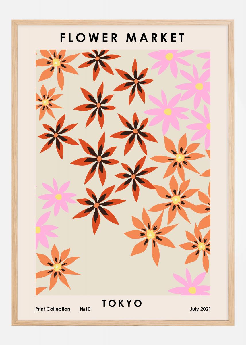 Bildverkstad Flower Market Tokyo Poster