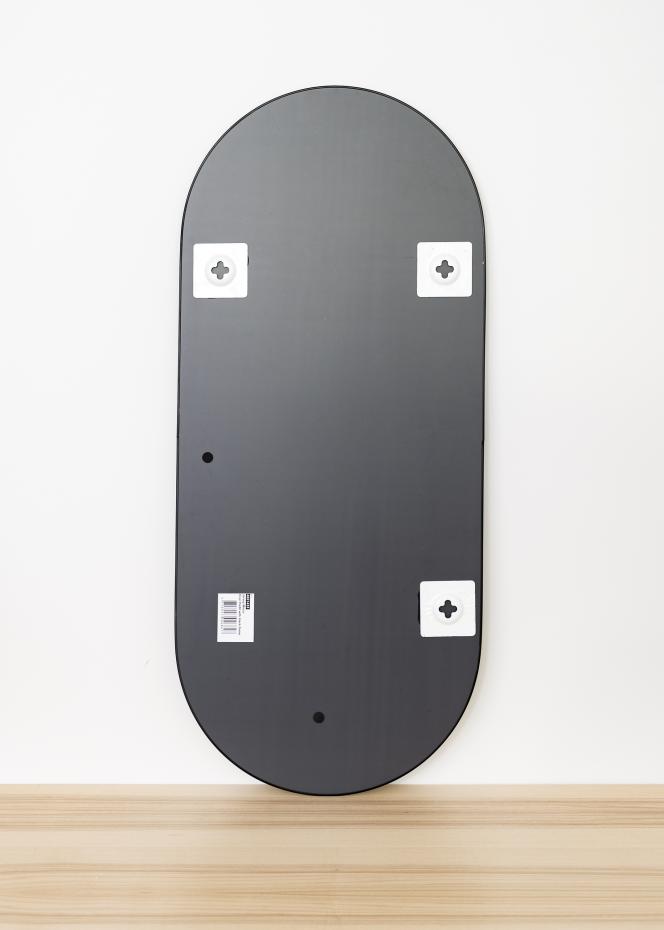 KAILA Oval Mirror Jersey - Thin Black 35x80 cm