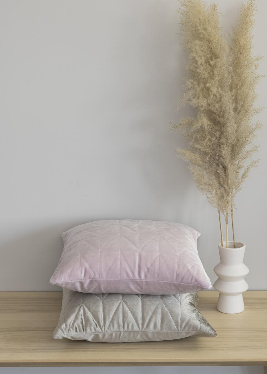 Redlunds Sammet Quilt Kussenhoes Lichtroze 45x45 cm