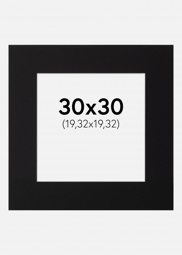 Galleri 1 Passe-partout Zwart (Witte kern) 30x30 cm (19,32x19,32)