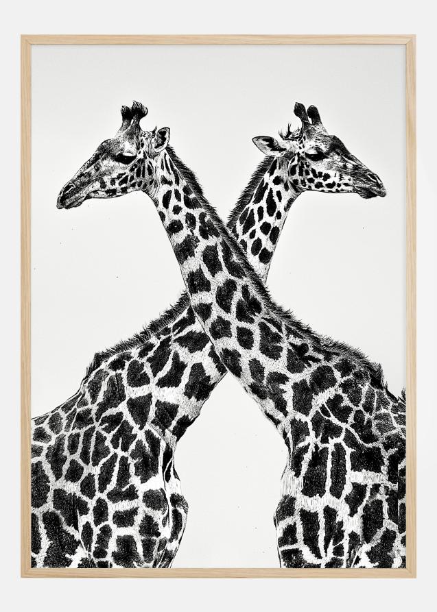 Bildverkstad Two giraffe towers Poster