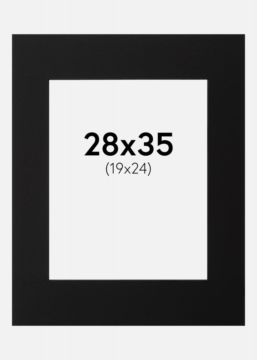 Galleri 1 Passe-partout Zwart (Zwarte kern) 28x35 cm (19x24)