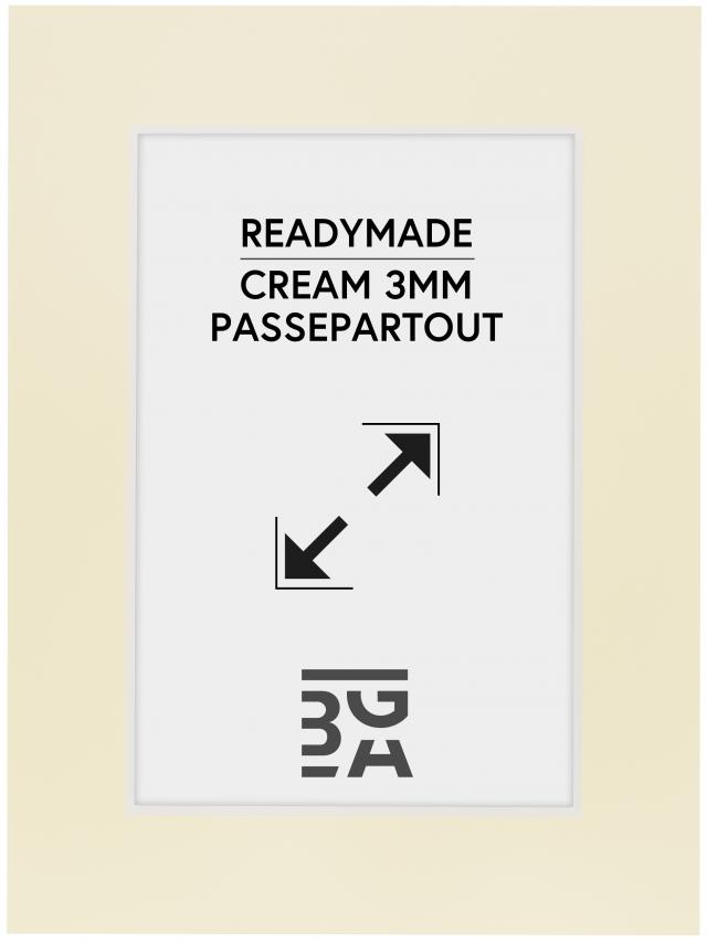 Konstlist Crescent Passe-partout Creme 3 mm (Witte kern) 14x18 cm (9x14)