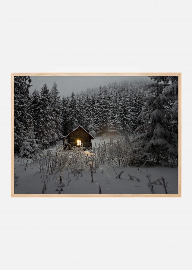 Bildverkstad Huisje in de winter Poster