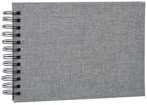 Focus Base Line Canvas Wire-O Grijs 23x17 cm (40 Zwarte zijden / 20 Bladen)