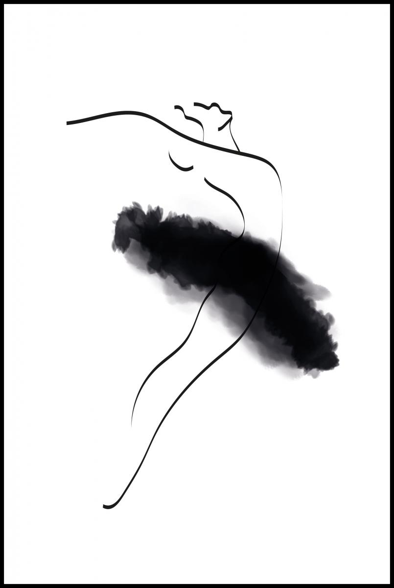 Bildverkstad Ballerina Thin Lines Poster