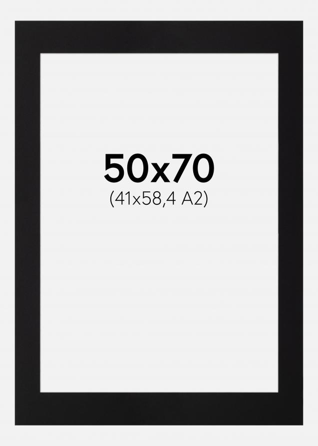 Galleri 1 Passe-partout Zwart (Witte kern) 50x70 cm (41x58,4 - A2)
