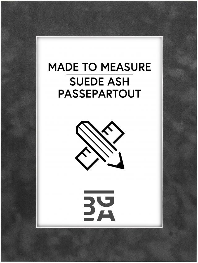 Egen tillverkning - Passepartouter Passe-partout Suede Ash - Op maat gemaakt