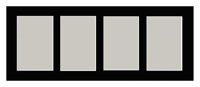 Galleri 1 Passe-partout Zwart 40x100 cm - Collage 4 Foto's (19x29 cm)