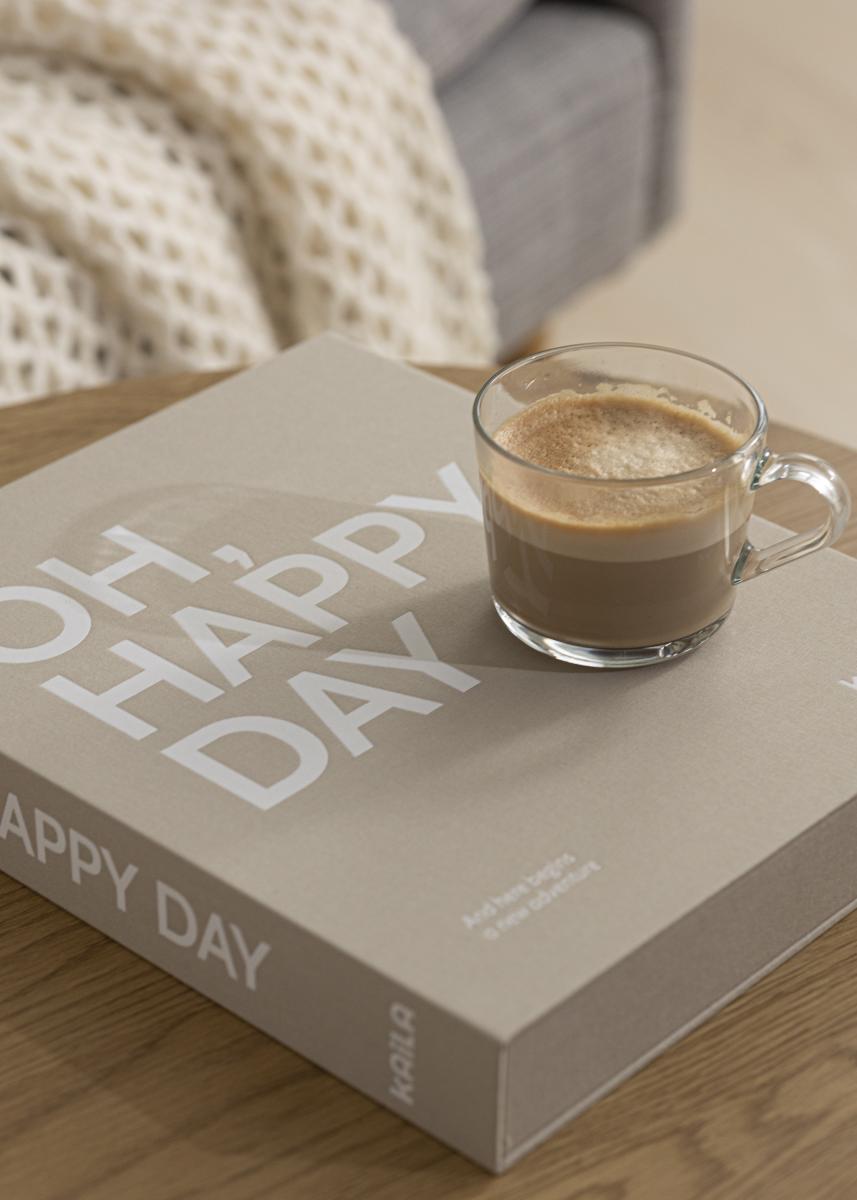 KAILA KAILA OH HAPPY DAY Grey - Coffee Table Photo Album (60 Zwarte zijden)