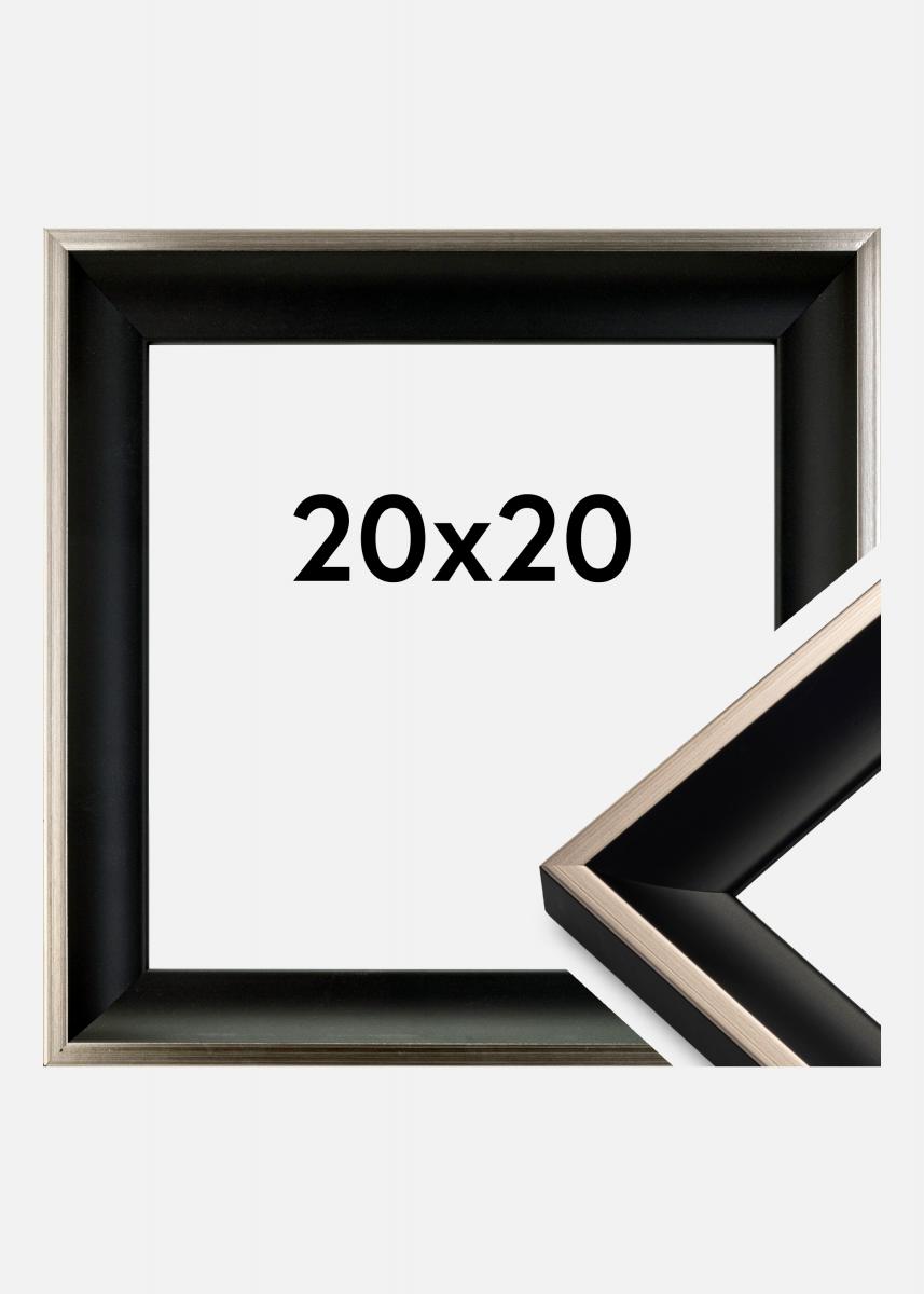 Galleri 1 Fotolijst jaren Zwart-Zilver 20x20 cm