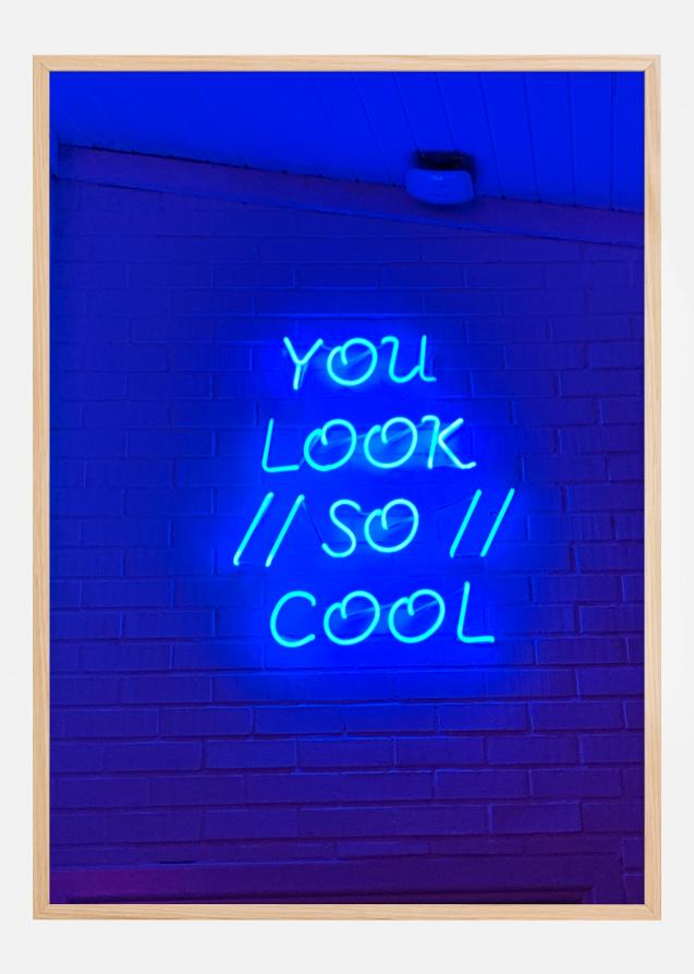 Bildverkstad Blue Neon Sign Poster