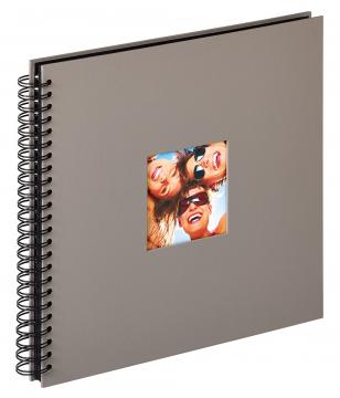 Walther Fun Spiraalalbum Grijs - 30x30 cm (50 Zwarte zijden / 25 bladen)