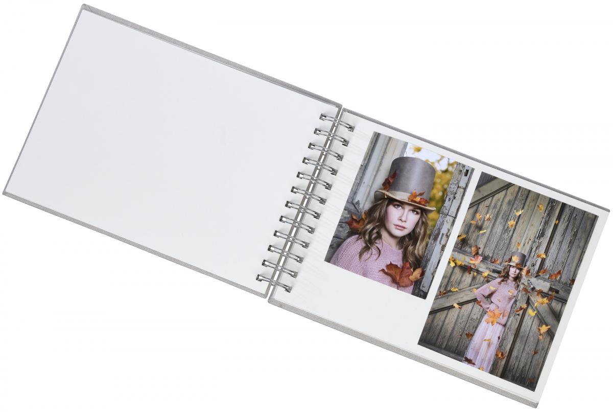 Focus Base Line Canvas Wire-O Beige 23x17 cm (40 Witte zijden / 20 Bladen)