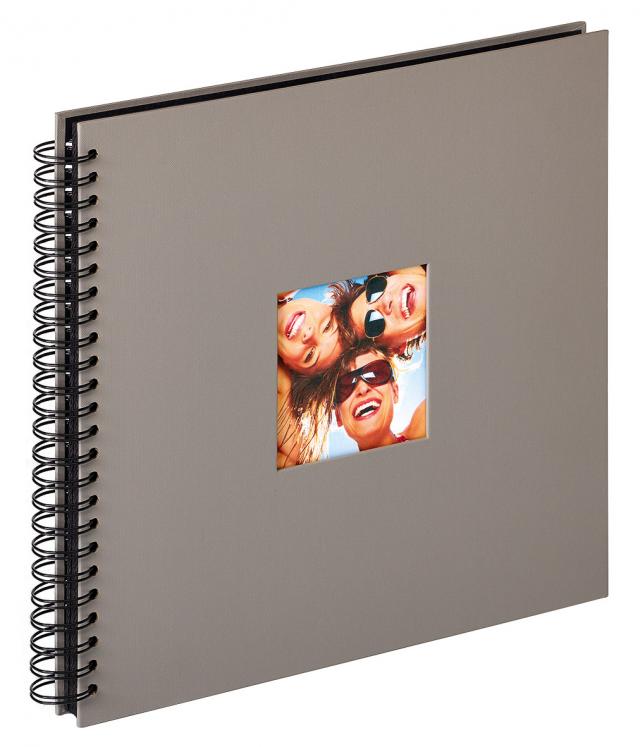 Walther Fun Spiraalalbum Grijs - 30x30 cm (50 Zwarte zijden / 25 bladen)