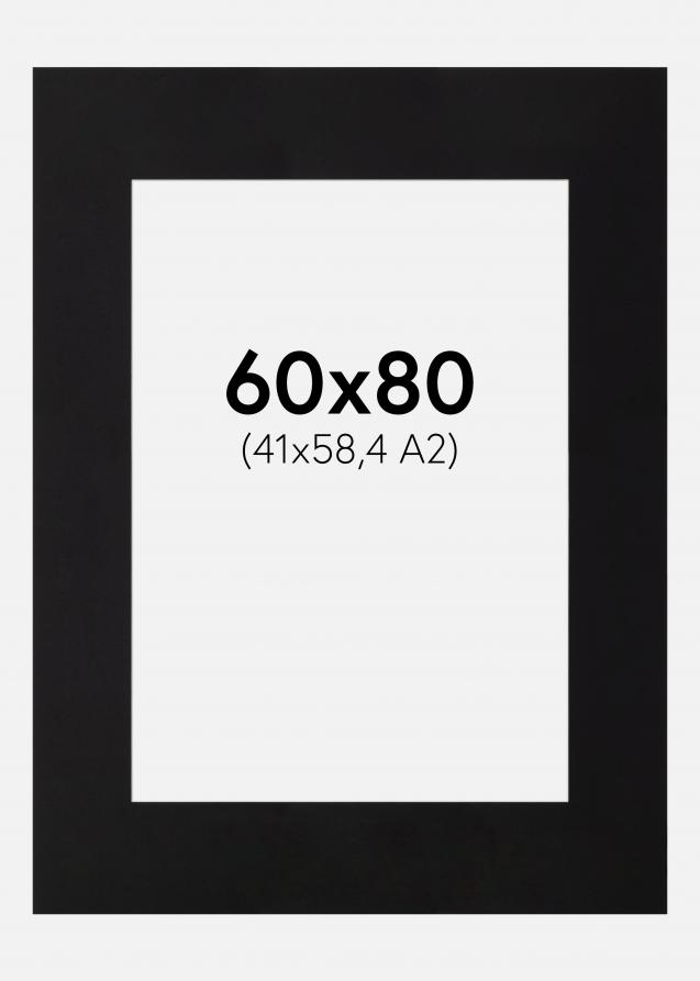 Galleri 1 Passe-partout XL Zwart (Witte kern) 60x80 cm (41x58,4 - A2)