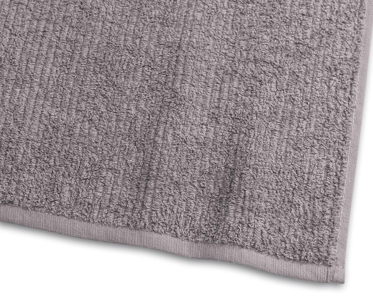Borganäs of Sweden Badhanddoek Stripe Badstof - Grijs 65x130 cm
