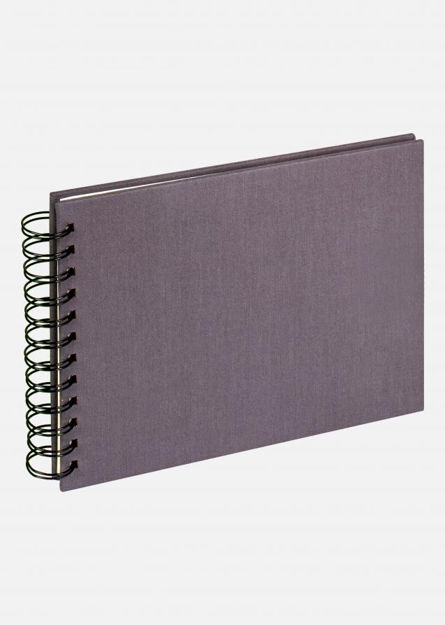 Walther Cloth Spiraalalbum Grafiet - 19,5x15 cm (40 Zwarte zijden / 40 bladen)
