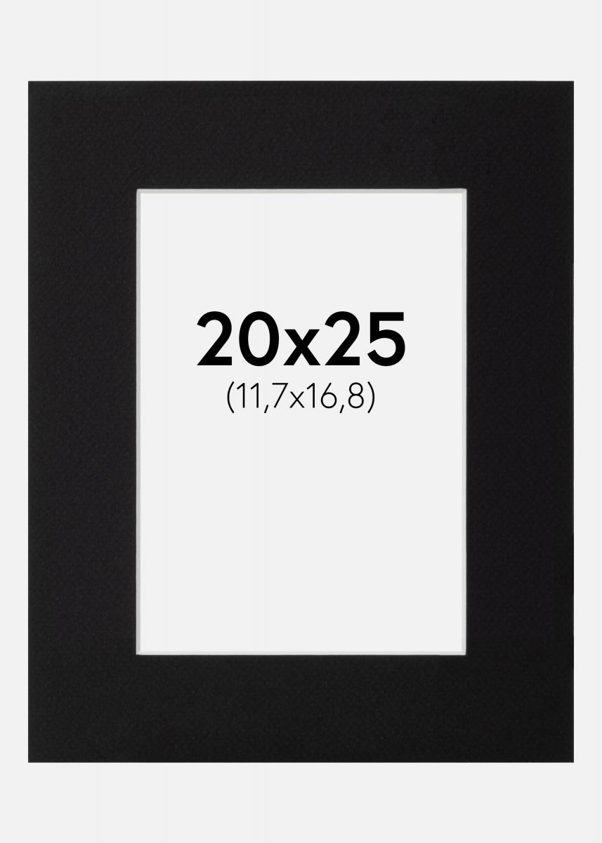 Galleri 1 Passe-partout Zwart (Witte kern) 20x25 cm (11,7x16,8)