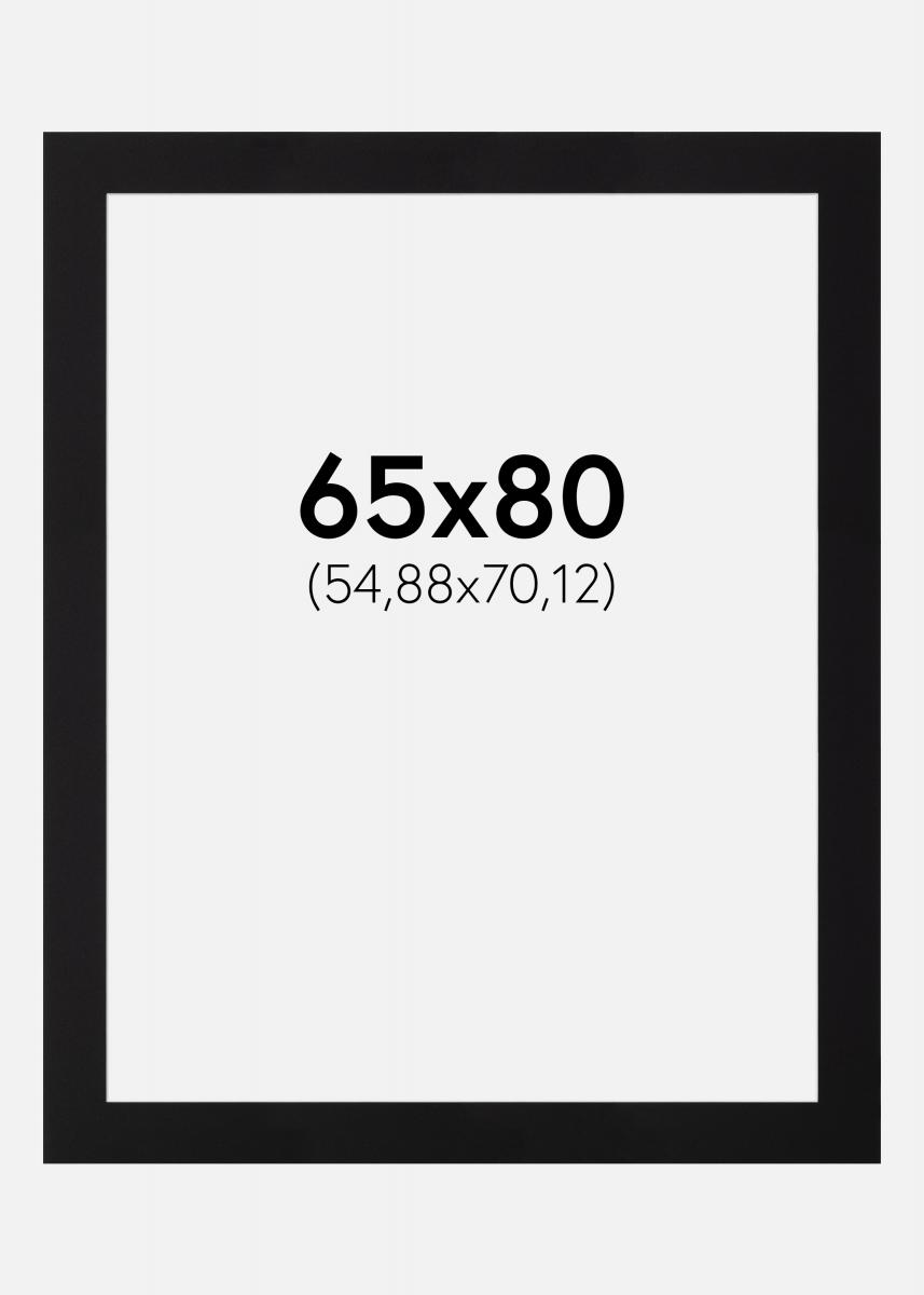 Galleri 1 Passe-partout Zwart (Witte kern) 65x80 cm (54,88x70,12)
