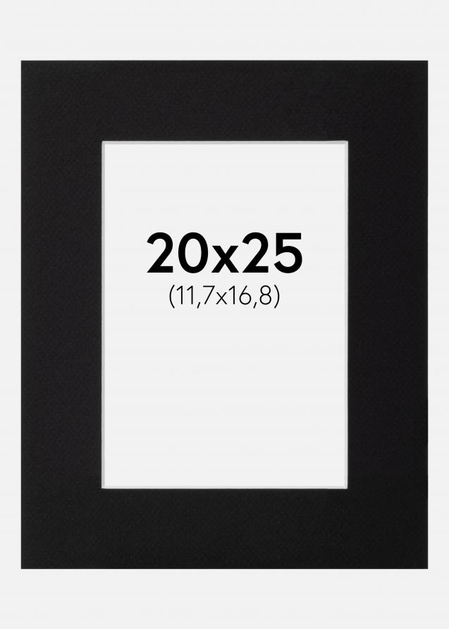 Galleri 1 Passe-partout Zwart (Witte kern) 20x25 cm (11,7x16,8)