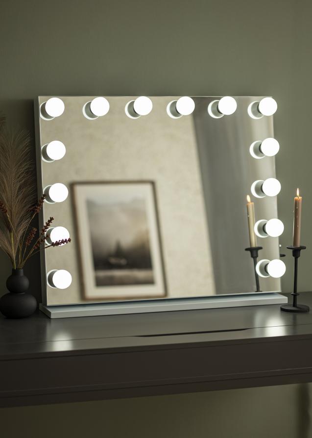 KAILA KAILA Make-up spiegel Hollywood Edge 14 E27 Wit 80x65 cm