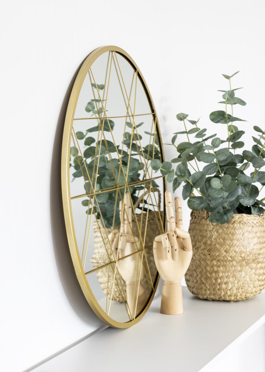 KAILA KAILA Ronde Spiegel Triangles - Goud 55 cm Ø