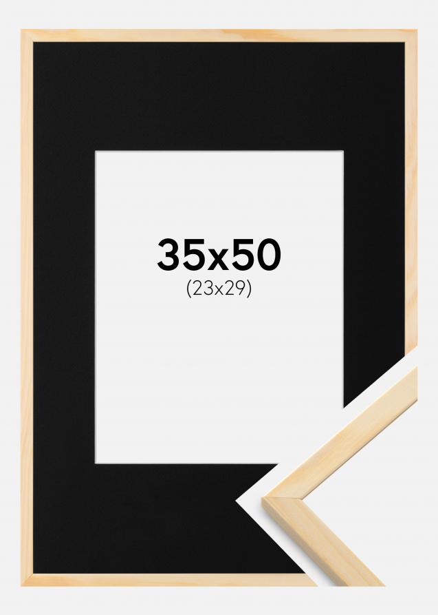 Artlink Passe-partout Zwart Standaard (Witte kern) 35x50 cm (23x29)