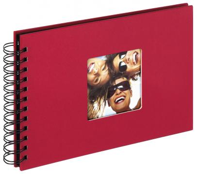 Walther Fun Spiraalalbum Rood - 23x17 cm (40 Zwarte zijden / 20 bladen)