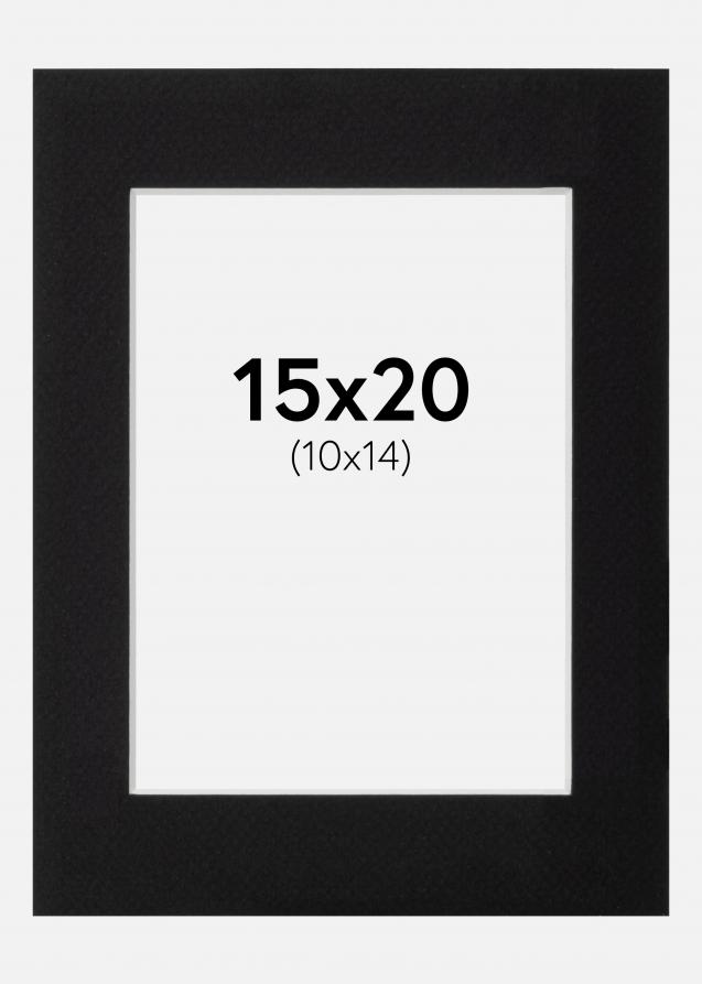 Artlink Passe-partout Zwart Standaard (Witte Kern) 15x20 cm (10x14)