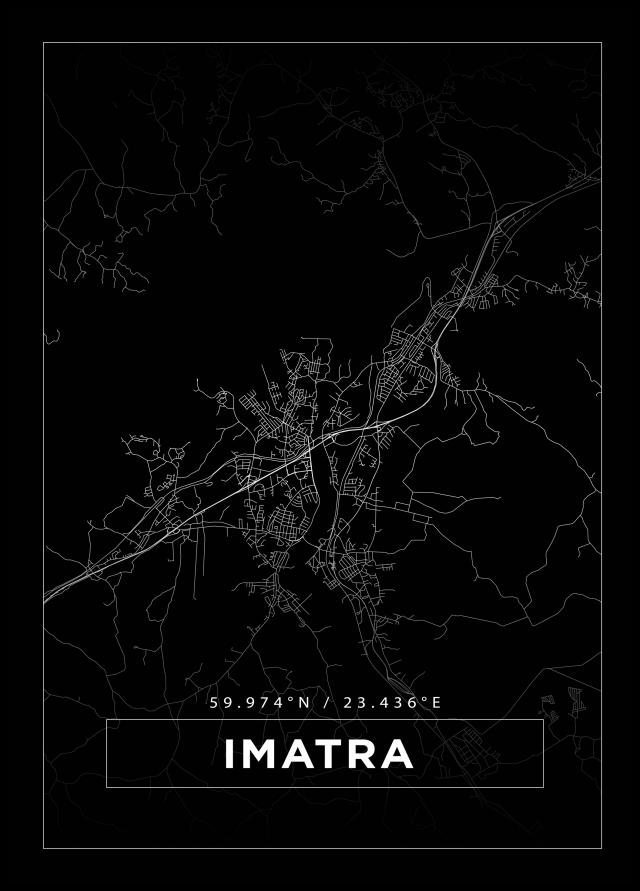 Bildverkstad Map - Imatra - Black Poster