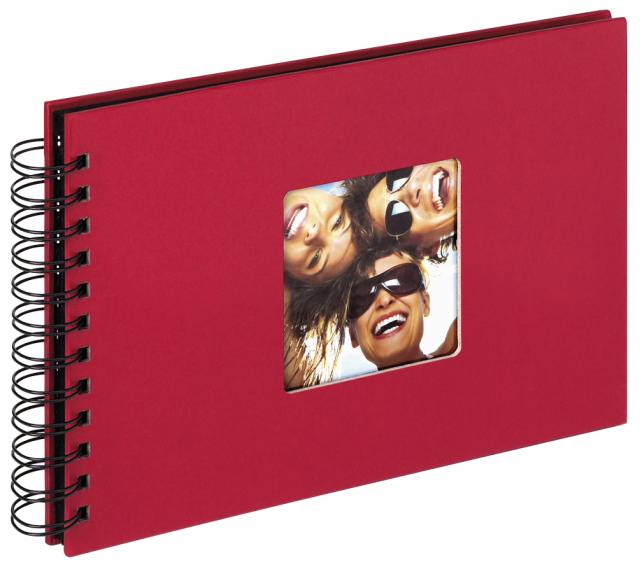 Walther Fun Spiraalalbum Rood - 23x17 cm (40 Zwarte zijden / 20 bladen)