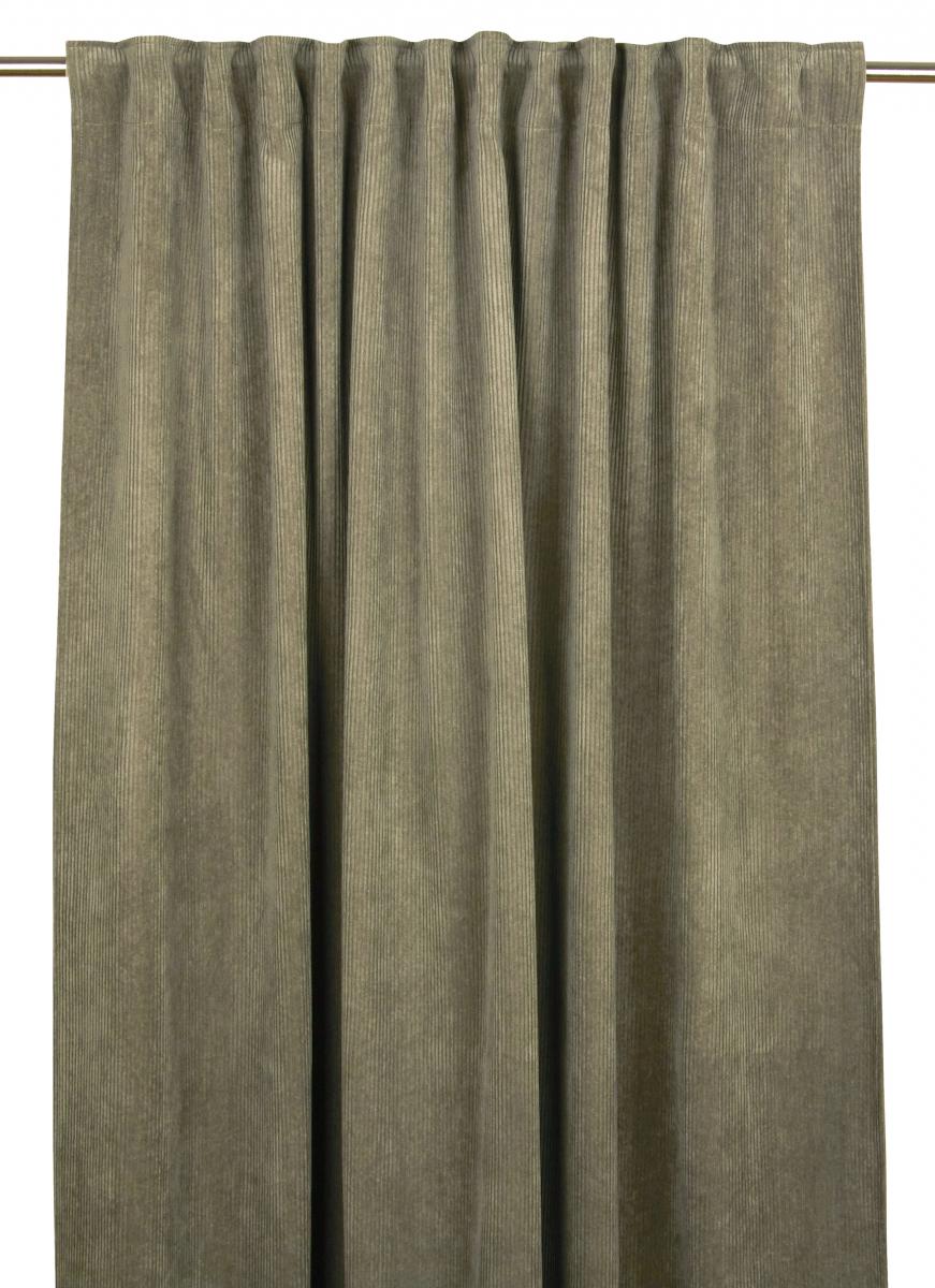 Fondaco Plooiband gordijnen Chester - Khaki groen set van 2