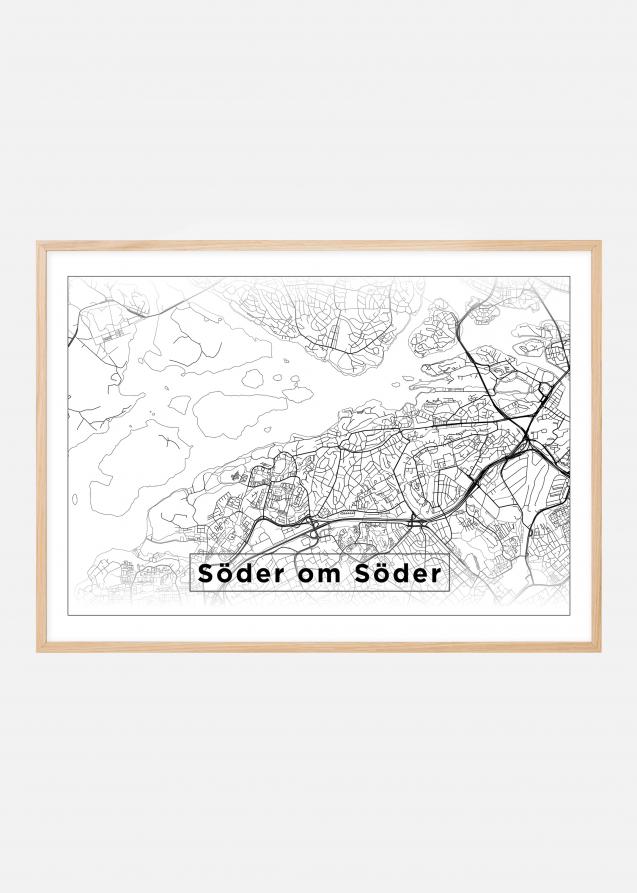 Bildverkstad Söder om Söder - Vit Poster