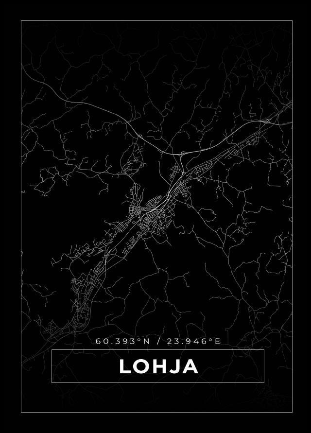 Bildverkstad Map - Lohja - Black Poster